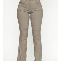 Dress Pants (Mocha) 75% Rayon 22% Nylon 3% Spandex Sizes Available: 1 Small 1 Medium 2 Large Black Fitted Jumpsuit, Black Flare Pants, Fitted Jumpsuit, Knit Jumpsuit, Black Flare, Denim Romper, Dress The Population, Compression Leggings, Active Leggings