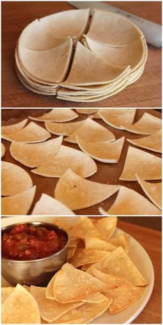 the process to make tortilla chips is shown