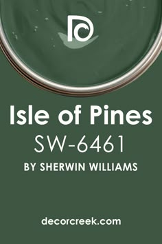 Isle of Pines SW 6461 Paint Color by Sherwin-Williams Wishbone Kitchen, Basement Library, Sherwin Williams Green, Pine Bedroom, Forest Moss, Dover White, American Robin, Paint Palettes, Trim Colors