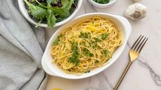 20-Minute Spaghettini With Garlic Butter Sauce Recipe - Tasting Table