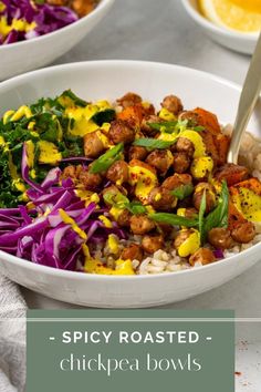 a white bowl filled with rice, meat and veggies