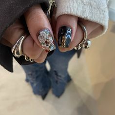 #FrenchNailsLong #LongAcrylicNails #LongGelNailDesigns #LongManicureStyles #LongNailArt #LongNailCare #LongNailDesigns #LongNailIdeas #LongNailTrends #StilettoNailsLongPosted by Zoe Scott: Can we all agree that long nails are the new black? There's just something about well-designed, manicured long nails that commands attention and exude... Edgy Nail Art, Blue Stiletto Nails, Accent Nail Art, Silver Nail Designs, Geometric Nail Art