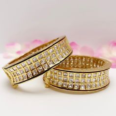 Tyaani inspired premium kundan gold plated openable bangle pair/Statement Kada/Kundan Bangles/Bridal Bangle/Indian Wedding/Pakistani/Punjabi Bridal Necklace Indian, Bangles Bridal, Boho Jewellery Necklaces, Pakistani Earrings, Wedding Pakistani, Kundan Bangles, San Ramon, Indian Necklace, Bangles Indian