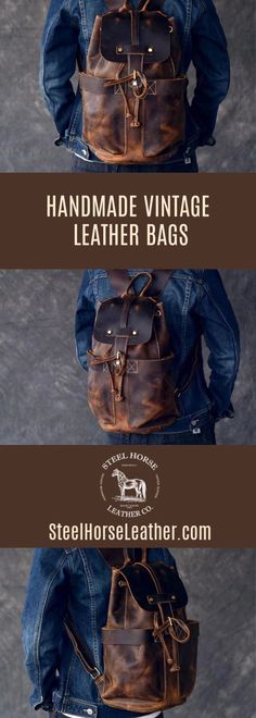 The Olaf Rucksack | Vintage Leather Travel Backpack Vintage Leather Backpack With Adjustable Strap For School, Retro Leather Backpack With Adjustable Strap For Daily Use, Retro Leather Travel Backpack With Adjustable Strap, Retro Leather Satchel Backpack For Daily Use, Vintage Leather Shoulder Backpack For School, Retro Leather Backpack, Retro Satchel Backpack For Everyday Use, Vintage Leather Shoulder Backpack For Everyday Use, Retro Leather Travel Backpack