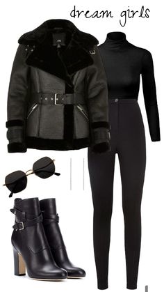 Short Black Boots Outfit, Black Jeans With Boots, Black Boots Outfit Winter, All Black Outfit Winter, Polyvore Outfits Aesthetic, Black Outfit Winter, Winter Boots Outfits, Black Boots Outfit, Short Black Boots