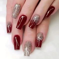 Golden Nail Art, Ballet Nails, Golden Nails, Fancy Nails Designs, Nagel Tips, Nails For Women, Nail Designs Glitter, Stick On Nails