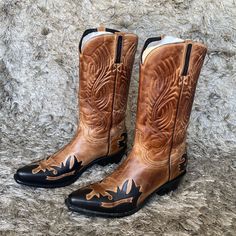 Brand New Charlie 1 Horse Cowboy Boots Still In The Box! Make Me An Offer! Custom Snip Toe Leather Boots, Custom Leather Boots With Snip Toe, Custom Leather Snip Toe Boots, Western Leather Wingtip Boots, Western Wingtip Leather Boots, Ranch Boots, Horse Brown, Horse Cowboy, Cowboy Ankle Boots