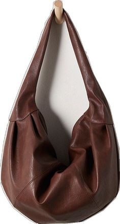 Chic Faux Leather Hobo Bag For Fall, Chic Textured Leather Hobo Bag For Fall, Chic Fall Textured Leather Hobo Bag, Trendy Leather Hobo Bag, Elegant Brown Hobo Bag, Chic Brown Soft Leather Hobo Bag, Chic Large Capacity Hobo Bag, Chic Brown Hobo Bag For Errands, Chic Brown Hobo Bag With Leather Handles