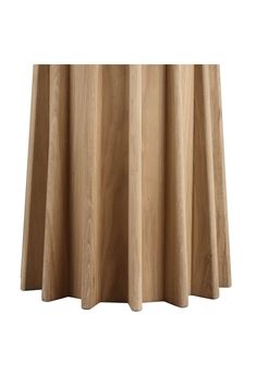 a close up of a wooden curtain on a white background