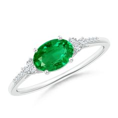 "Product description: Product Type - Ring Metal Type - 925 Sterling Silver (High Quality Polishing & Finishing) Gemstone - Natural Emerald Gemstone Size - 7x5 MM Gemstones Shape - Oval Accent Stone - CZ (American Diamonds) Gemstone color - As Picture Gemstone Purity - 100% Natural (Guaranteed) Standard Shipping - 3 to 7 Days ($25 Extra) Economy Shipping - 10 to 20 Days (Free Worldwide) Please Note - Color in the picture may be slightly different from the actual product. Due to photographic l Emerald Solitaire Ring, Smaragd Ring, Emerald Rings, May Birthstone, Rings For Girls, White Gold Band, American Diamond, Classic Ring, Gorgeous Jewelry