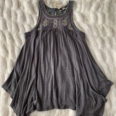 Light Weight, Flowy Tank Top With Beautiful Embroidery Detail. Flowy Tank Tops, Flowy Tank, Casual Tank Tops, Beautiful Embroidery, Embroidery Details, Sleeveless Tank Top, Sleeveless Tank, American Eagle Outfitters, American Eagle