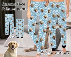 two women's pajama pants with dogs on them