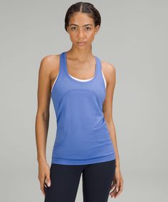 Swiftly Tech Racerback Tank Top 2.0 | Women's Sleeveless & Tank Tops | lululemon Blue Lululemon Activewear For Sports, Lululemon Sporty Sports Bra, Functional Tank Sports Bra For Training, Lululemon Moisture-wicking Sports Bra For Gym, Lululemon Moisture-wicking Sports Bra For Workout, Lululemon Sports Tops With Light Support, Sporty Training Tank Top With Mesh Back, Sporty Mesh Back Tank Top For Training, Lululemon Athleisure Sports Bra For Training