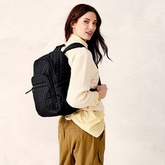 Elevate your daily commute or travel experience with our versatile Bancroft Backpack. Designed with modern requirements in mind, this backpack combines functionality, style and durability to meet all your daily needs. Whether you're heading to the office, attending classes, or traveling for business or pleasure, the Bancroft Backpack is the perfect companion. Stylish, functional and durable, it's the ideal choice for those who refuse to compromise on quality or style. Vera Bradley Bancroft Backp Moonless Night, Orange Backpacks, Purple Backpack, Commute To Work, Blue Backpack, Toiletry Bag Travel, Vera Bradley Backpack, Exclusive Bag, Black Backpack