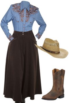 Lady Gunfighter Outfit | Wild West Mercantile Diy Cowboy Costume, Wild West Clothing, Oakley Clothing, Cowboy Outfits For Women, Party Outfits For Women, Country Style Outfits