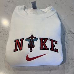 Not Nike Brand Please Allow Up To A Week To Ship Design Size Is 7x5 -Unisex Sizing True To Fit -Embroidered Design -Use Gildan Brand For Crewnecks, However There May Be A Substitute For A Similar Brand -Available In S, M, L, Xl, 2xl Size Of Design Is The Same For All Sizes Of Crewnecks So Design Will Look Smaller On A 2xl Compared To A S Material Is 50/50 Cotton/Polyester *Colors May Vary Slightly* Nike Crewneck Women, Nike Hoodies For School, Nike Crewneck Sweatshirt Womens, Womens Nike Crewneck Sweatshirt, Cute Custom Nike Shirts, Nike Embroidery Patch, Nike Crewnecks For Women, Custom Nike Sweatshirt Butterfly, Nike Iron On Patch