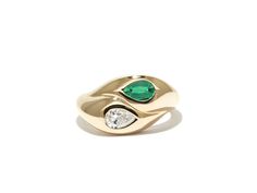 23 Best Toi et Moi Rings with Trendy-Meets-Timeless Style Emerald Engagement Rings, Pear Cut Ring, Bubble Ring, Emerald Wedding Rings, Pear Cut Diamond, New Best Friend, Emerald Engagement