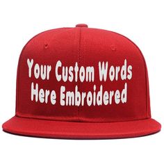 $19.93 - Custom Embroidered Baseball Cap Personalized Snapback Mesh Hat Trucker Dad Hat - Red - C018HLKK5ZR #Custom#Embroidered#Baseball#Cap#Personalized#Snapback#Mesh#Hat#Trucker#Dad#Hat#Red#C018HLKK5ZR Stiff Fabric, Red Baseball Cap, Custom Embroidered Hats, Hip Hop Cap, Hip Hop Hat, Mesh Hat, Embroidered Baseball, Embroidered Baseball Caps