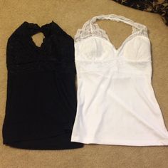 Lace Camisoles. No Defects. Nwot White Stretch Camisole For Night Out, Lace Camisole, Womens Tops, Black White, Black And White, Lace, Women Shopping, White, Color