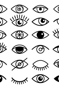 an image of different types of eyes