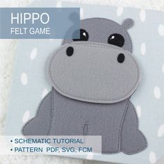 the hippo felt game is designed to help children learn how to sew