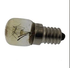 an old light bulb that has been turned into a lampbulb with writing on it