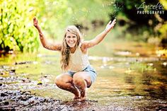 Some Senior Picture Ideas Creek Photoshoot, Outdoor Senior Pictures, Summer Senior Pictures, Have Inspiration