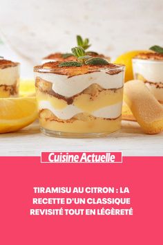 Laissez-vous tenter par une nouvelle version du traditionnel tiramisu, un dessert qui ne déçoit jamais. Et si vous essayiez cette version plein de pep's : le tiramisu au citron. Ce dessert combine la texture crémeuse de la recette italienne classique avec l’acidité vivifiante du citron, pour un résultat tout en légèreté et en saveurs. Tiramisu Originale, Dessert, Texture