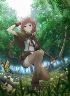 Grimgar Of Fantasy And Ash, Manga Font, Bow And Arrow, Anime People, Noragami, I Love Anime, Awesome Anime, Girl Wallpaper, All Anime