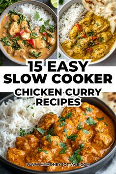 15 easy slow cooker chicken curry recipes that are ready in less than 30 minutes