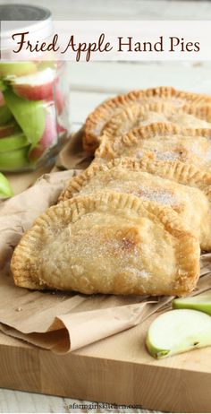 Fried Apple Hand Pies are easy to make using either homemade pie crust or biscuit dough. Make them AHEAD of time and freeze. Simply thaw overnight in the fridge before you fry up fresh in the morning. #applepie #applehandpies #Southernrecipes #applejacks #piecrust #handpies Homemade Pie Crust