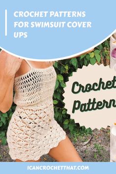 Crochet Patterns for Swimsuit Cover Ups Crochet Beach Coverup Pattern, Crochet Beach Cover Up Skirts, Diy Crochet Beach Cover Up, Crochet Beach Cover Up Pattern Free Easy, Crochet Bathing Suit Cover Up Pattern, Crochet Bathing Suits Pattern Free, Crochet Bathing Suit Cover Up, Crochet Swim Cover Up