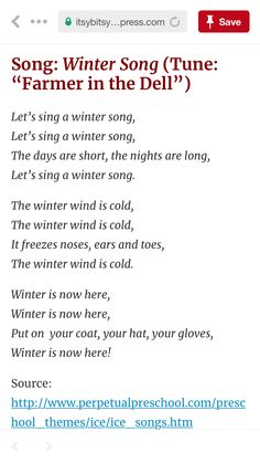 the song winter song tune is written in red