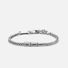 Engraving bracelet for men - Oliver Silver. A silver bracelet with a rectangular engraved plate, an exciting and meaningful gift. Each name add a bead, can add more beads in the future You can engrave the names of your children\your names\date etc. High-quality bracelet resistant to shower, sea and pool 💧 Waterproof and guaranteed to never fade 100% handmade SKU : MP350-WP254 Size : The size of the bracelet - 7" or 7.5" + 1" extension chain.​​ Material : stainless steel Classic Engraved Charm Bracelet For Everyday, Modern Personalized Silver Bracelets, Classic Personalized Bracelets For Promise, Silver Sterling Silver Name Bracelet For Promise, Everyday Silver Charm Bracelet With Custom Name, Everyday Engraved Stainless Steel Name Bracelet, Modern Silver Name Bracelet For Personalized Gift, Classic Personalized Rectangular Bracelets, Classic Personalized Rectangular Bracelet