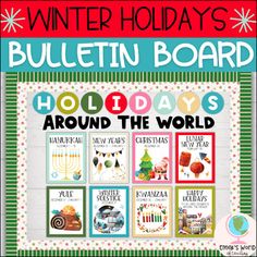 bulletin board for holiday holidays around the world