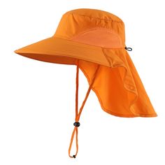 PRICES MAY VARY. Premium Polyester, breathable, quick-drying, lightweight and soft comfortable wear Wide brim and mesh vents for cooling airflow through the crown, moisture wicking sweatband, adjustable toggle back & chin strap UPF 50+ for ultimate sun protection, blocks 98%+ of damaging UVA/UVB sun rays The long neck flap protect your neck from sunburn effectively Perfect for many outdoor activities like fishing, hiking, camping, hunting, gardening, cycling, boating etc. Home Prefer outdoor sun Orange Summer Outdoor Hat, Yellow Outdoor Hat With Uv Protection, Adjustable Orange Summer Hat, Orange Summer Sun Hat, One Size, Upf 50+ Fishing Hats In Solid Color, Hat Wide Brim, Sun Protection Hat, Fishing Hat, Long Neck