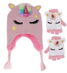 PRICES MAY VARY. 2-Piece cold weather set includes hat and gloves featuring unicorn design. Glitter Unicorn Design: This Cute unicorn beanie with shiny fabric make your girls the most dazzling and fabulous princess in the winter. This Cute unicorn hat and gloves set is very cute with a unicorn design that your baby will love to wear.Cozy and looking adorable in the cold winter days Size: One size, designed for Size Boys aged 3-9.The kid's beanie hat has plenty of stretch for growing into resulti Pink Novelty Winter Hats, Unicorn Hat, Glitter Unicorn, Kids Beanies, Shiny Fabric, Glitter Diy, Unicorn Gifts, Unicorn Design, Cute Unicorn