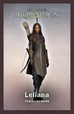 an image of a woman in armor holding a bow and arrow with the caption's name written below