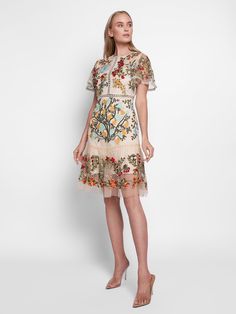 Shop for Kimora Embroidery Mini Dress at Glory Connection. Free shipping on orders over $75. Composition: Cotton, Mesh, Polyester Washing instructions: Dry Clean Model is wearing size S Designer Style ID: GC58-73451 Spring Floral Short Sleeve Dresses, Spring Embellished A-line Midi Dress, Spring Evening Embroidered Dresses, Floral Embroidered Midi Cocktail Dress, Spring Embroidered Dress With Floral Applique And Short Sleeves, Spring A-line Embellished Mini Dress, Floral Embroidered Midi Dress For Garden Party, Floral Applique Short Sleeve Dress For Garden Party, Spring Embroidered Dress With Floral Applique