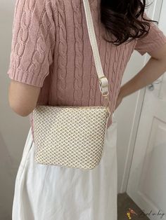 BirdinBag - Retro Style Mini Crossbody Bag - Solid Color, Perfect for Summer Casual White Crossbody Box Bag, Beige Portable Pouch Shoulder Bag, Cream Bags For Everyday Use, White Handheld Bag With Single Shoulder Strap, Beige Portable Shoulder Bag, Cream Portable Bags For Everyday Use, Portable Beige Pouch Shoulder Bag, White Casual Box Bag With Adjustable Strap, Cream Portable Bag For Everyday Use