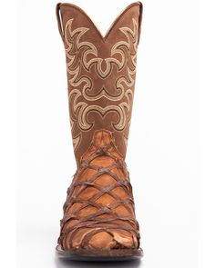 Shyanne Women's Exotic Pirarucu Western Boots - Western Style Leather Lace-up Boots With Snip Toe, Western Lace-up Boots With Reinforced Toe, Western Brown Lace-up Boots With Leather Sole, Ostrich Boots, Boots Western, Square Toe Boots, Toe Boots, Western Boots, Belts