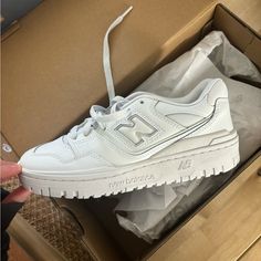 Never Been Worn! White New Balance 550s. Kids Size 4.5 Fits Like A Women’s 6! New Balance 550 Cream, White New Balance 550, New Balance 550s, New Balance 550 White, White New Balance, Autumn Aesthetic, New Balance Shoes, Chris Brown, Dream Shoes