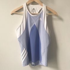 From Adidas’s Clima365 Line, A Supernova Racerback Top In Their White & Light Baja Colors. It Has A Built In Shelf Bra For Added Support, As Pictured. Brand New, With Tags Measurements Laid Flat: Armpit To Armpit: 16” Waist: 13.25” Shoulder To Hem: 21.5” I’ve Also Listed Two Of The Same Top In Orange & In Blue/White And I’m Selling Matching Pants. Bundle To Save Even More Adidas Training Tops With Three Stripes, Summer Sports Tops With Three Stripes, Adidas Training Top With Three Stripes, Adidas Stretch Tops For Training, Adidas Summer Activewear For Training, Summer Workout Activewear With Three Stripes, Adidas Summer Training Activewear, Adidas Summer Sports Activewear, Adidas Fitted Training Tops