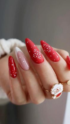 Festive holiday nail designs, Christmas nail art inspiration, Winter nail trends, Seasonal nail colors, Holiday manicure ideas, Elegant Christmas nails, Creative winter nail designs, Trendy holiday nail styles, Christmas nail aesthetics, Winter nail inspiration, Festive nail art, Stylish holiday nails, Christmas nail trends, Winter-themed manicure, Holiday nail ideas, Elegant winter nails, Festive nail colors, Trending Christmas nail art, Seasonal nail aesthetics, Winter beauty trends for nails. Christmas Snowflakes Nails, Nails Festive, Xmas Nail Art, Holiday Nail Designs, Cute Nails For Fall, Snowflake Nails