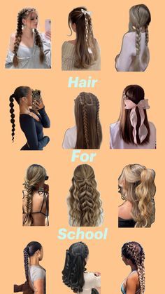 Hairstyles To Keep The Hair Out Of My Face, Outfits For Curly Hair Casual, Adorable Hairstyles For Long Hair, Cute Hair Ideas For Hoco, Cute Hairstyles For Middle School Easy, Easy Hairstyles For Medium Length Hair For School Teens, Hair Hacks Every Girl Should Know, Hair Stylesfor School Teens, New Hairstyle Ideas