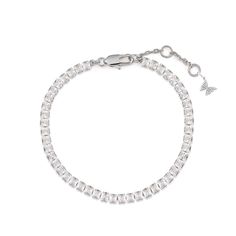 Experience the epitome of elegance with Adina Eden's CZ Tennis Bracelet, featuring an array of radiant CZs, each stone meticulously set to dance with your every move. The classic tennis bracelet design takes a modern twist with high-quality craftsmanship and 14K gold plating, ensuring you'll never go unnoticed. Pair it with a complementary set of essential chains or a stack of delicate bangles to fully capture unparalleled sophistication. Product Details Made from Brass 14K Gold Plated Clear CZ Luxury Cubic Zirconia Tennis Bracelet, Modern Diamond White Tennis Bracelet, Modern Diamond White Tennis Bracelet With Jubilee Style, Classic Cubic Zirconia Bracelet With Solid Link, Modern Sterling Silver Cubic Zirconia Bracelet Gift, Modern Diamond White Jubilee Tennis Bracelet, Modern Diamond White Tennis Bracelet As Gift, Elegant Adjustable Sterling Silver Bracelet With Solid Link, Adjustable Modern Cubic Zirconia Chain Bracelet