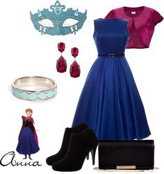 Anna Inspired Masquerade Outfit Disney Masquerade, Christmas Masquerade, Disney Dress Up, Disney Themed Outfits, Disney Dress, Disney Inspired Fashion