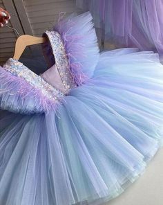 Tulle Tutu Dress, 1st Birthday Dresses, Rainbow Laces, Girls Special Occasion Dresses, Peacock Dress, Girls Blue Dress, Unicorn Dress, Tulle Flower Girl, Birthday Girl Dress