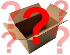 an open box with a question mark on it