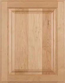 an unfinished wooden cabinet door with woodgrain on the bottom and side paneling